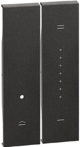 Лицевая панель Legrand BTicino Living Now для 2-кл. 2 мод. светорегулятора нажимного черный фото Лицевая панель Legrand BTicino Living Now для 2-кл. 2 мод. светорегулятора нажимного черный картинка